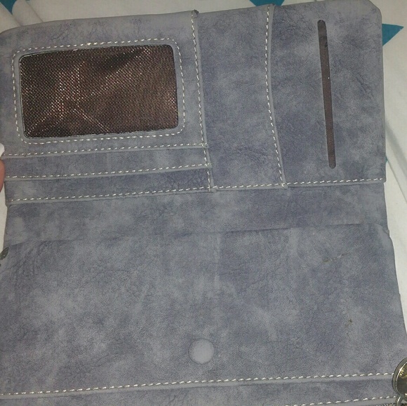 Gorgeous gray leather purse with matching wallet - Picture 8 of 8
